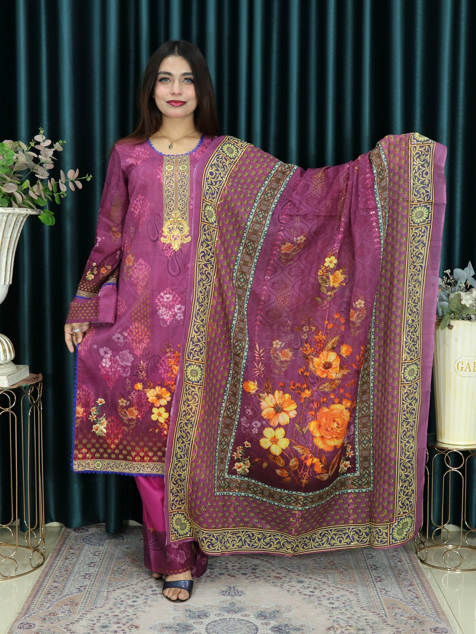 আনরেডি এমব্রয়ডারি CODE 110 PURPLE COLOUR